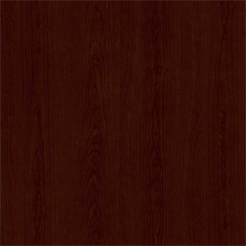 Cabot 72W 3 Position L Shaped Sit Stand Desk in Harvest Cherry - Engineered Wood
