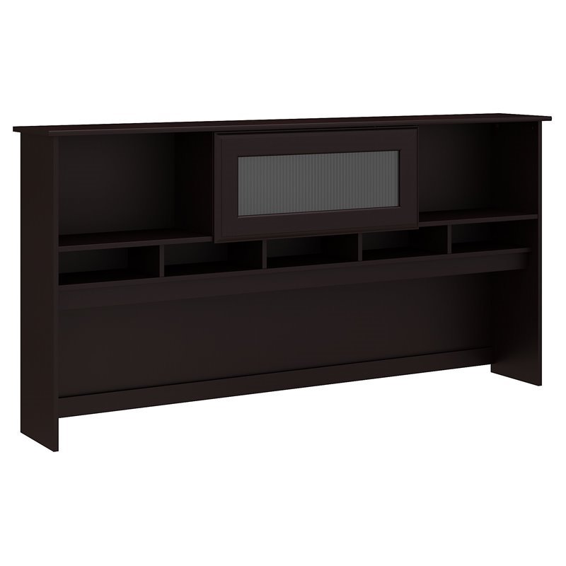 Bush Furniture Cabot Hutch For 72w Computer Desk In Espresso Oak 72w Computer Desk In Espresso Oak