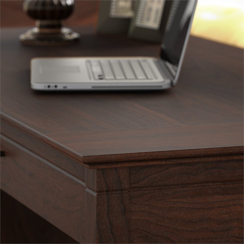 Bush Furniture Key West 54" Computer Desk with Storage in Bing Cherry