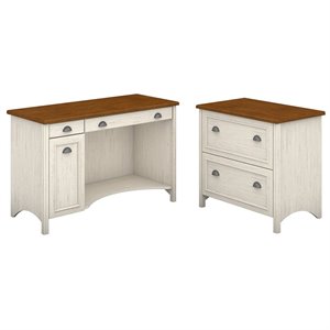 Bush Stanford Computer Desk with 2 Drawer Lateral File Cabinet