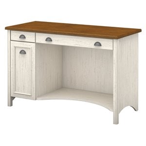 bush furniture fairview computer desk with drawers in antique white