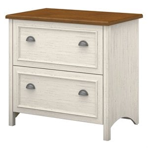 bush furniture fairview 2 drawer file cabinet in antique white