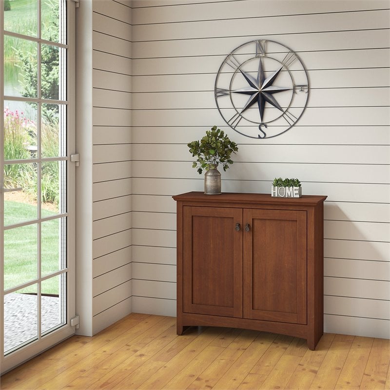 Bush Buena Vista Small Storage with Doors in Serene Cherry