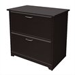 Bush Furniture Cabot 2 Piece Office Set with Filing Cabinet and Desk in Espresso Oak