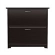 Bush Furniture Cabot 2 Piece Office Set with Filing Cabinet and Desk in Espresso Oak