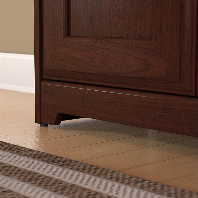 Bush Furniture Cabot Small Storage with Doors in Harvest Cherry