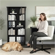 Salinas Tall 5 Shelf Bookcase in Vintage Black - Engineered Wood
