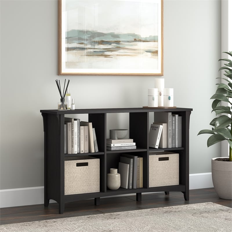 Salinas 6 Cube Organizer in Vintage Black - Engineered Wood