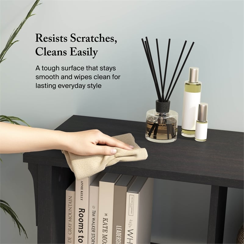 Salinas 6 Cube Organizer in Vintage Black - Engineered Wood