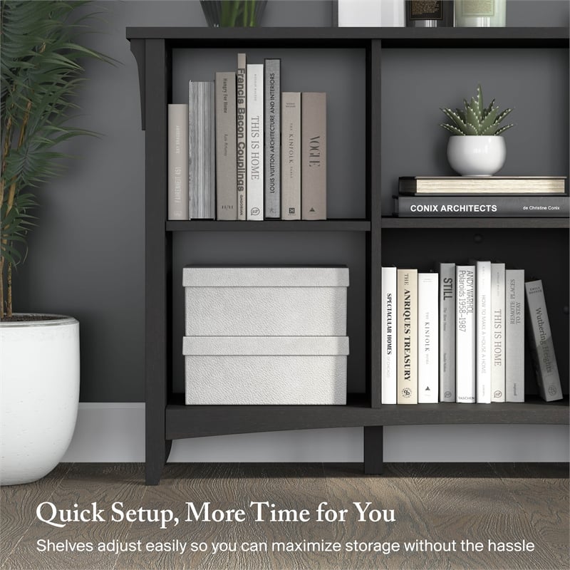 Salinas 6 Cube Organizer in Vintage Black - Engineered Wood