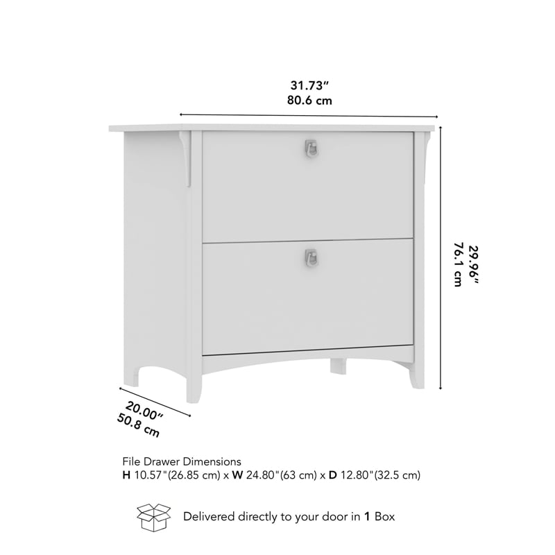 Salinas 2 Drawer Lateral File Cabinet in Vintage Black - Engineered Wood