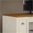 Fairview L Desk with Storage File Cabinet in Antique White - Engineered Wood