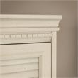 Fairview L Desk with Hutch and Low Storage in Antique White - Engineered Wood
