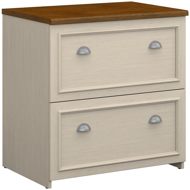 Fairview 2 Drawer Lateral File Cabinet, White Wood File Cabinet