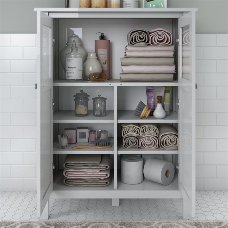 Broadview Bathroom Storage Cabinet in Pure White - Engineered Wood