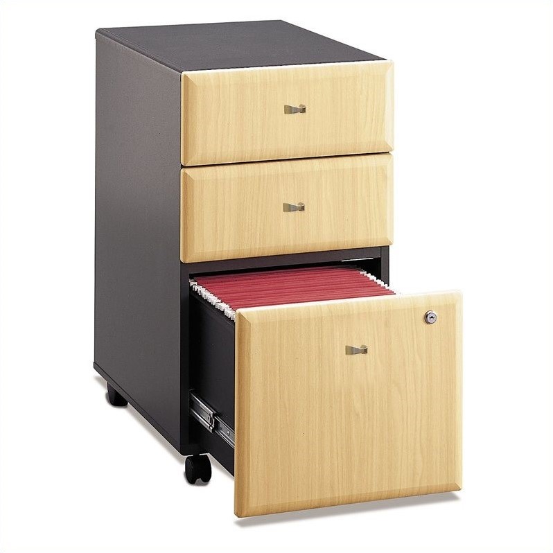 Beech Under Desk Mobile Pedestal