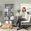 Salinas Tall 5 Shelf Bookcase in Cape Cod Gray - Engineered Wood