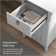 Salinas 60W L Shaped Desk with Storage in Cape Cod Gray - Engineered Wood