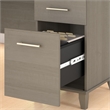 Bush Furniture Somerset 60W Desk with File Cabinet & Bookcase in Ash Gray