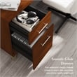 Somerset 72W 3 Position Sit to Stand L Desk in Hansen Cherry - Engineered Wood