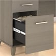 Somerset 72W L-Shaped Sit to Stand Desk with Hutch - Engineered Wood