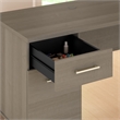 Somerset 72W Office Desk with Hutch & Bookcase in Ash Gray - Engineered Wood