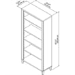 Bush Furniture Somerset 5 Shelf Bookcase in Ash Gray