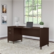 Bush Furniture Somerset 72W Office Desk with Drawers in Mocha Cherry - Eng Wood