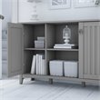 Bush Furniture Salinas Hall Tree with Shoe Bench & Accent Chest in Gray