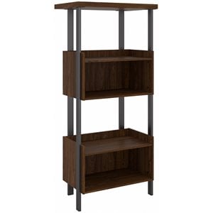 Architect 4 Shelf Open Bookcase in Modern Walnut - Engineered Wood