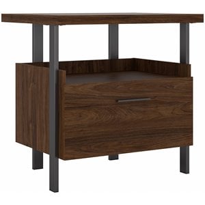 architect 1 drawer lateral file cabinet in modern walnut - engineered wood