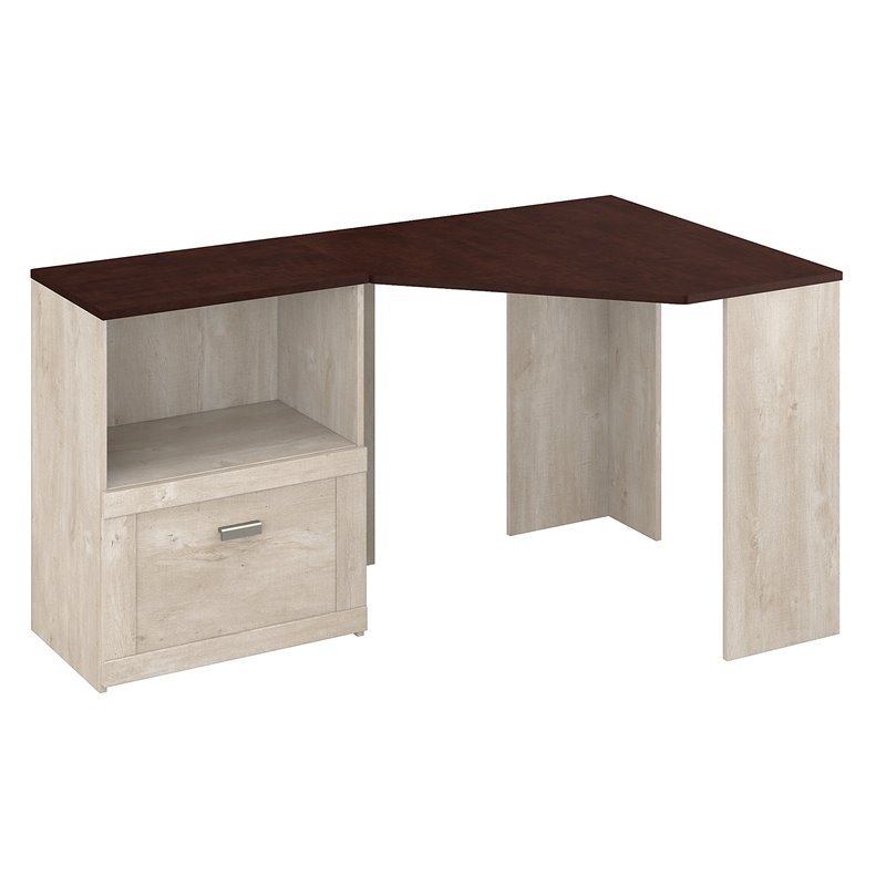 Bush Furniture Townhill Corner Desk, Wood Corner Desk With Filing Cabinet