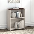 Bush Furniture Townhill 2 Shelf Bookcase in Washed Gray & Madison Cherry