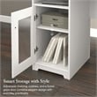 Cabot 60W L Shaped Computer Desk with Storage in White - Engineered Wood