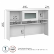 Cabot 60W Hutch with door in White - Engineered Wood