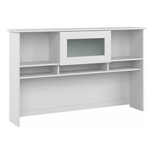 Cabot 60W Hutch with door in White - Engineered Wood