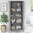 Bush Furniture Salinas Bathroom Storage Cabinet with Doors in Cape Cod Gray
