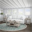 Bush Furniture Key West Coffee Table with Set of 2 End Tables in Washed Gray