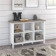 Bush Furniture Mayfield 6 Cube Bookcase in Shiplap Gray/White - Engineered Wood