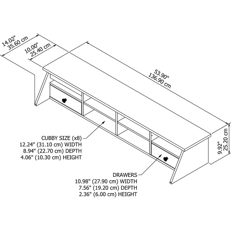 Mayfield Desktop Organizer in Shiplap Gray / White - Engineered Wood