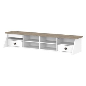mayfield desktop organizer in shiplap gray / white - engineered wood
