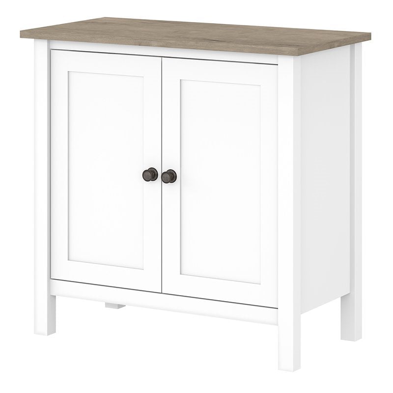 Mayfield Storage Cabinet with Doors in Shiplap Gray/White - Engineered Wood