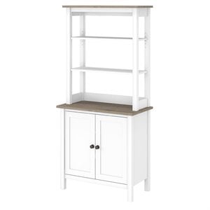 bush furniture mayfield 5 shelf bookcase with doors