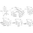 Bush Mayfield 7-Piece Engineered Wood Desk Office Set in Shiplap Gray/White