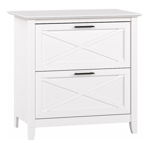Bush Furniture Key West 2 Drawer File Cabinet in Pure White Oak