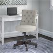 Bush Key West Mid Back Fabric Office Chair with Adjustable Height in Light Gray