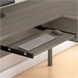 Bush Somerset Engineered Wood L-Shaped Desk and Chair Set in Ash Gray