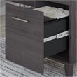 Somerset 72W L Shaped Desk Set with Storage in Storm Gray - Engineered Wood