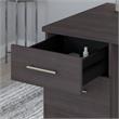 Somerset 60W Desk with File Cabinet and Bookcase in Storm Gray - Engineered Wood