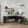 Somerset 72W 3 Position Sit to Stand L Desk in Storm Gray - Engineered Wood